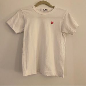Comme des garçons PLAY white tshirt